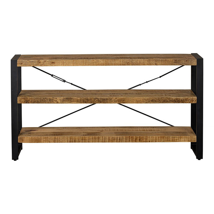 Mangoholz Bücherschrank Britt 150 cm Niedrig Mahom