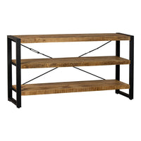 Mangoholz Bücherschrank Britt 150 cm Niedrig Mahom