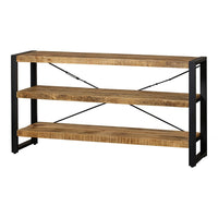 Mangoholz Bücherschrank Britt 150 cm Niedrig Mahom