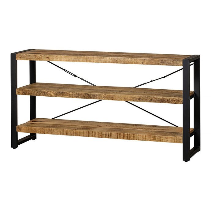 Mangoholz Bücherschrank Britt 150 cm Niedrig Mahom