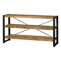 Mangoholz Bücherschrank Britt 120 cm Niedrig Mahom