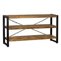 Mangoholz Bücherschrank Britt 120 cm Niedrig Mahom