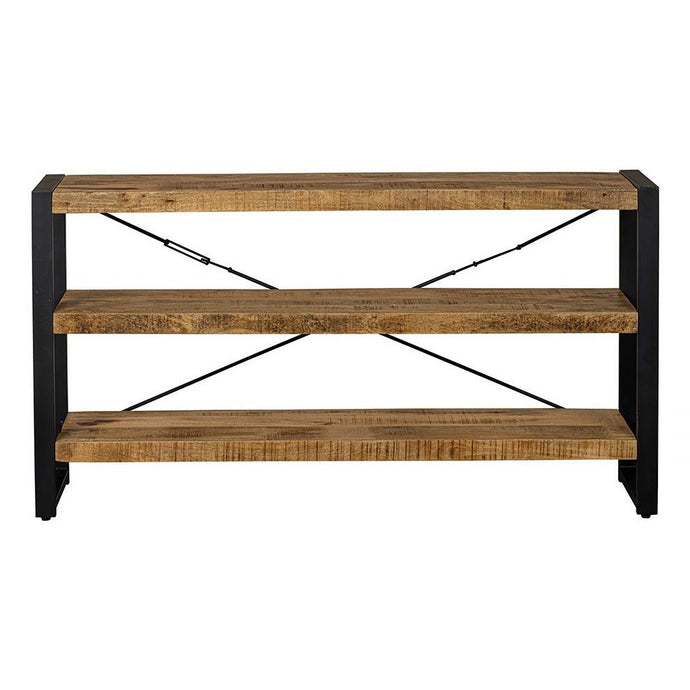 Mangoholz Bücherschrank Britt 120 cm Niedrig Mahom