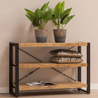 Mangoholz Bücherschrank Britt 120 cm Niedrig Mahom