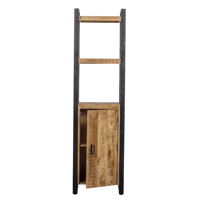 Mangoholz Bücherschrank Plano mit einer Schranktür Mahom