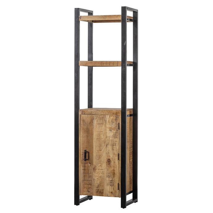 Mangoholz Bücherschrank Plano mit einer Schranktür Mahom