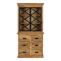 Mangoholz Buffet-Schrank Denver 100 cm 6 Schubladen X Mahom