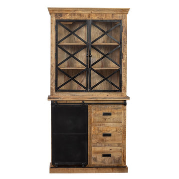 Mangoholz Buffet Schrank Denver 100 cm mit Türen X Mahom