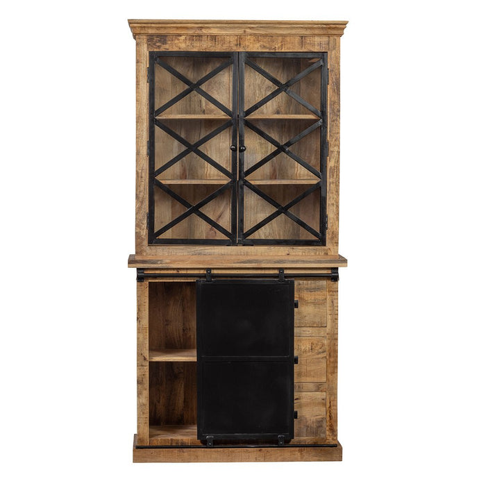 Mangoholz Buffet Schrank Denver 100 cm mit Türen X Mahom