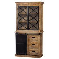 Mangoholz Buffet Schrank Denver 100 cm mit Türen X Mahom