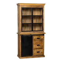 Mangoholz Buffet Schrank Denver 120 cm mit Türen Gerade Mahom