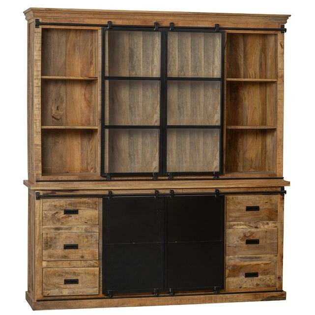 Mangoholz Buffet-Schrank Denver 160x220 cm Gerade Mahom