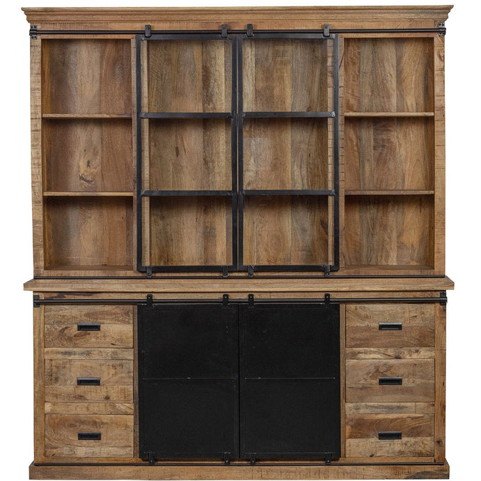 Mangoholz Buffet-Schrank Denver 200×220 cm Gerade Mahom