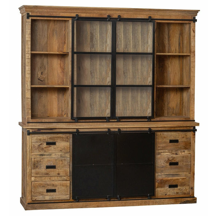 Mangoholz Buffet-Schrank Denver 200×220 cm Gerade Mahom