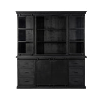 Mangoholz Buffet Schrank Denver Schwarz 200×220 cm Gerade Mahom
