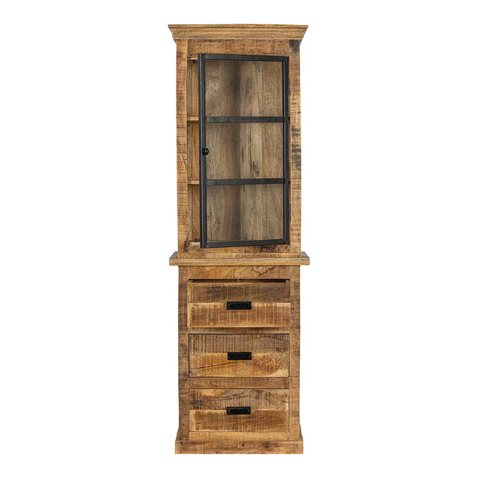 Mangoholz Buffett Schrank Denver 65x200 cm Gerade Mahom