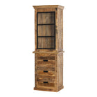 Mangoholz Buffett Schrank Denver 65x200 cm Gerade Mahom