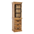 Mangoholz Buffett Schrank Denver 65x200 cm Gerade Mahom