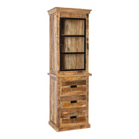 Mangoholz Buffett Schrank Denver 65x200 cm Gerade Mahom