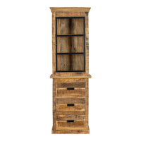 Mangoholz Buffett Schrank Denver 65x200 cm Gerade Mahom