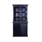 Mangoholz Buffet-Schrank Denver Schwarz 100 cm X Mahom