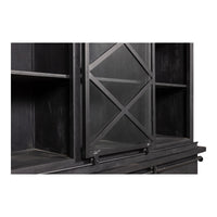 Mangoholz Buffet-Schrank Denver Schwarz 140 cm X Mahom