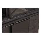 Mangoholz Buffett Schrank Denver Schwarz 160x220 cm X Einzeltür Mahom