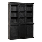 Mangoholz Buffett Schrank Denver Schwarz 160x220 cm X Einzeltür Mahom