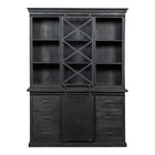 Mangoholz Buffett Schrank Denver Schwarz 160x220 cm X Einzeltür Mahom