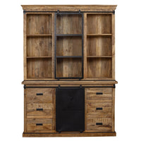 Mangoholz Buffet Schrank Denver 140 cm Gerade Mahom