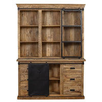 Mangoholz Buffet Schrank Denver 140 cm Gerade Mahom