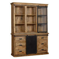 Mangoholz Buffet Schrank Denver 140 cm Gerade Mahom