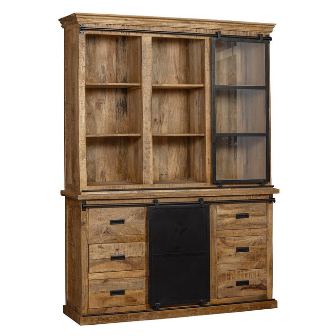 Mangoholz Buffet Schrank Denver 140 cm Gerade Mahom