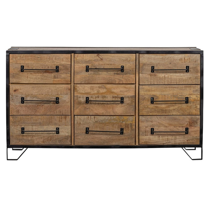 Mangoholz Anrichte Baltimore 160 cm 9 Schubladen Mahom