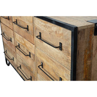 Mangoholz Anrichte Baltimore 160 cm 9 Schubladen Mahom