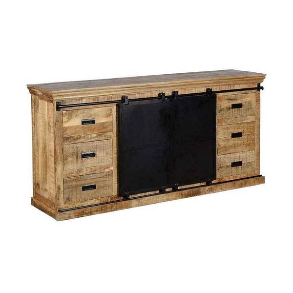 Mangoholz Anrichte Newark 160 cm Doppeltüren Mahom
