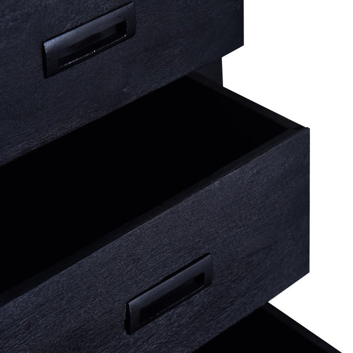 Mangoholz Anrichte Newark Schwarz 160 cm Mahom