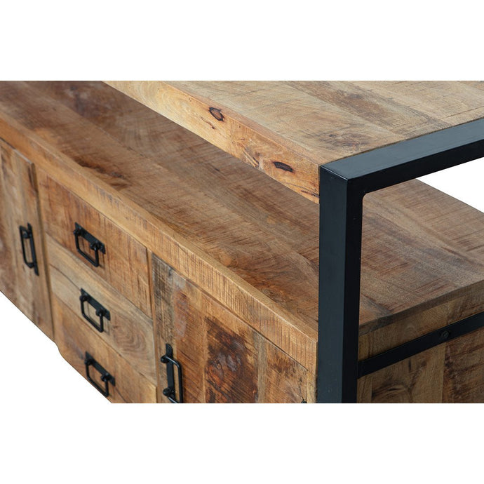 Mangoholz Anrichte Pittsburgh 140 cm mit 3 Schubladen und 2 Türen Mahom