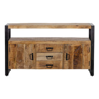 Mangoholz Anrichte Pittsburgh 140 cm mit 3 Schubladen und 2 Türen Mahom