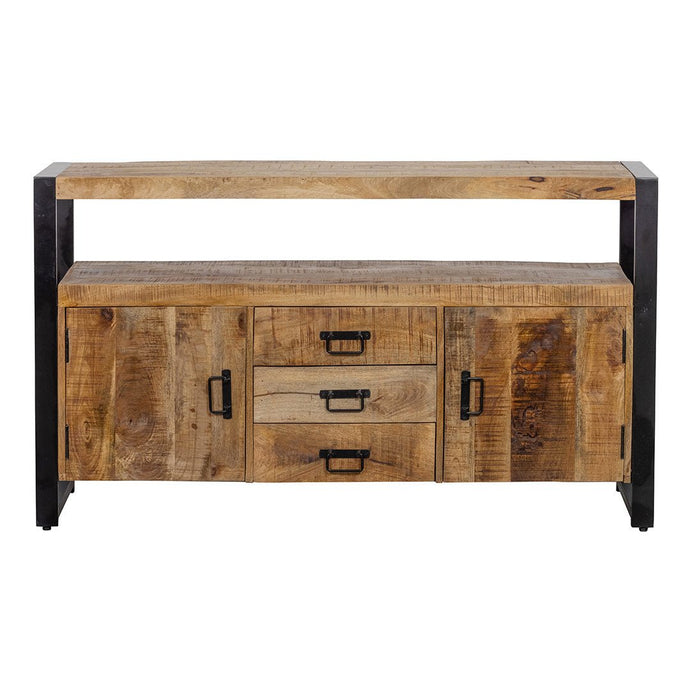 Mangoholz Anrichte Pittsburgh 140 cm mit 3 Schubladen und 2 Türen Mahom