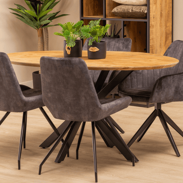 Mangoholz Esstisch Bologna Oval 160x90 cm Mahom