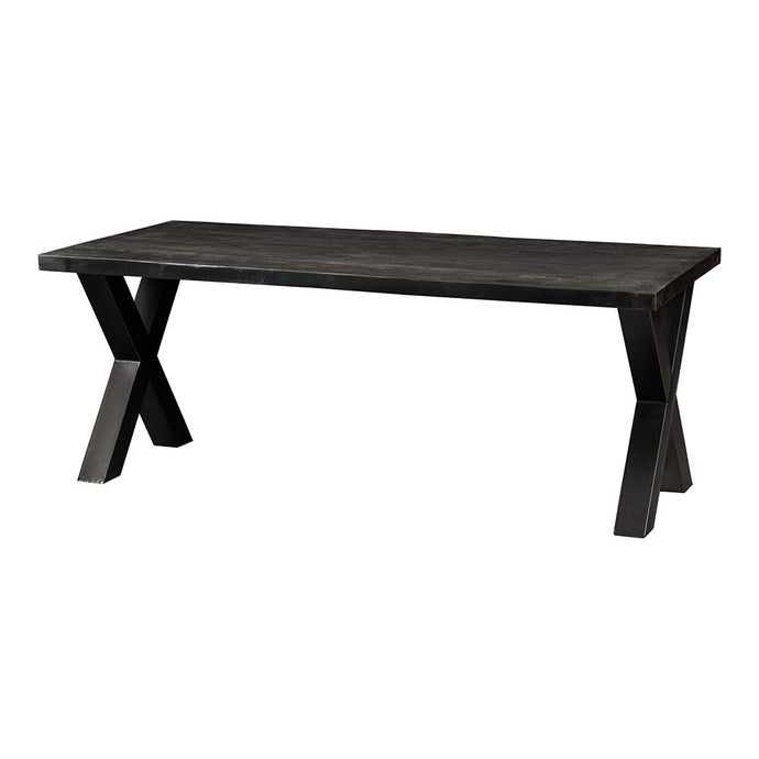 Mangoholz Esstisch Columbus Schwarz Rechteck 220x100 cm Mahom