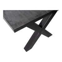 Mangoholz Esstisch Columbus Schwarz Rechteck 220x100 cm Mahom