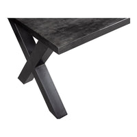 Mangoholz Esstisch Columbus Schwarz Rechteck 220x100 cm Mahom