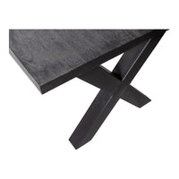 Mangoholz Esstisch Columbus Schwarz Rechteck 220x100 cm Mahom