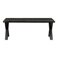 Mangoholz Esstisch Columbus Schwarz Rechteck 220x100 cm Mahom