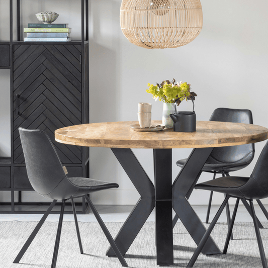 Mangoholz Esstisch Madison Rund 120 cm Mahom