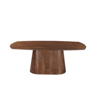 Mangoholz Esstisch Nova Dänisch Oval Dunkelbraun 210×100 cm Mahom