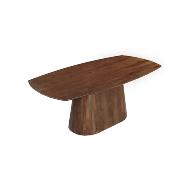 Mangoholz Esstisch Dunkelbraun Dänisch Oval 160x90 cm