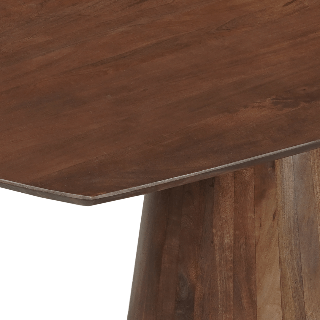 Mangoholz Esstisch Dunkelbraun Dänisch Oval 160x90 cm